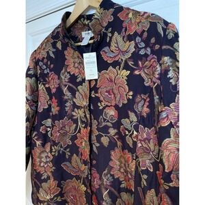 Coldwater Creek NEW Vintage Emmanuelle Tapestry Floral Jacket Blazer Layer XL